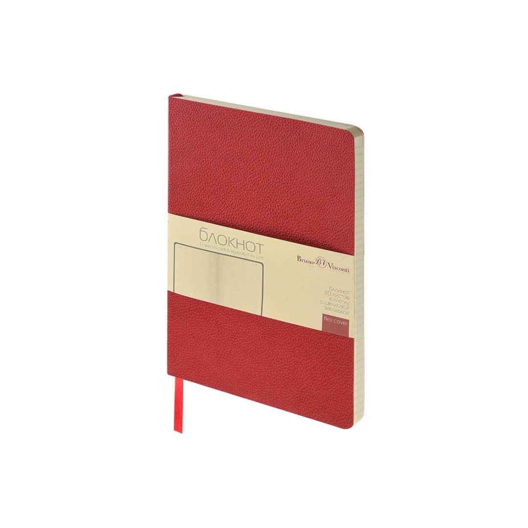 Блокнот А5 "Megapolis Flex Loft", красный