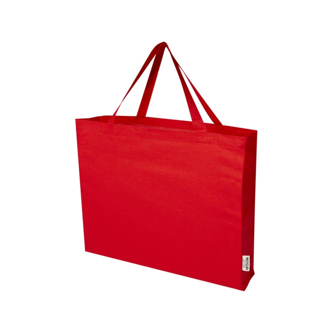 Odessa большая эко-сумка из переработанного хлопка, сертифицированного согласно GRS, плотностью 220 г/м2 - Красный