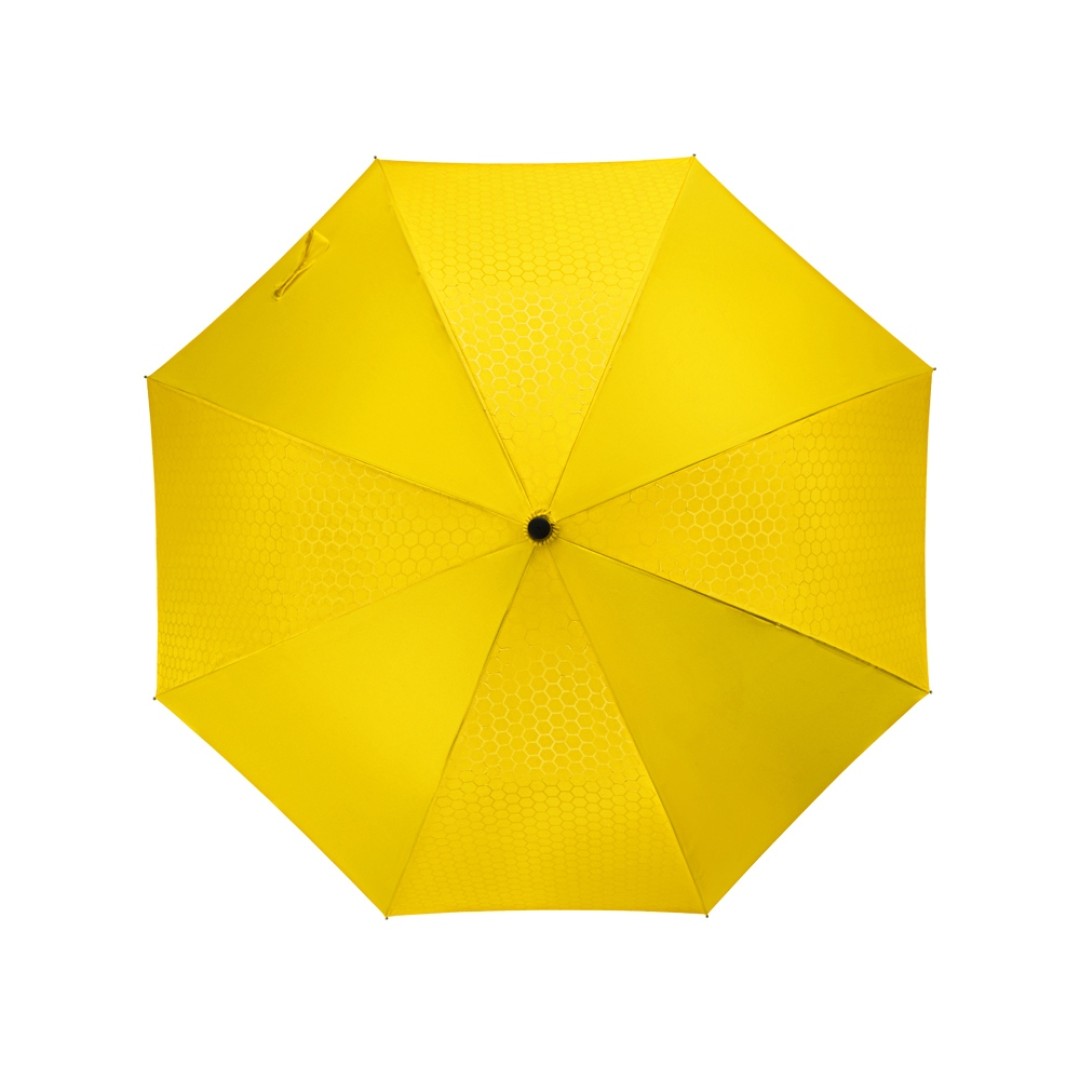 Зонт-трость полуавтомат Wetty с проявляющимся рисунком, желтый