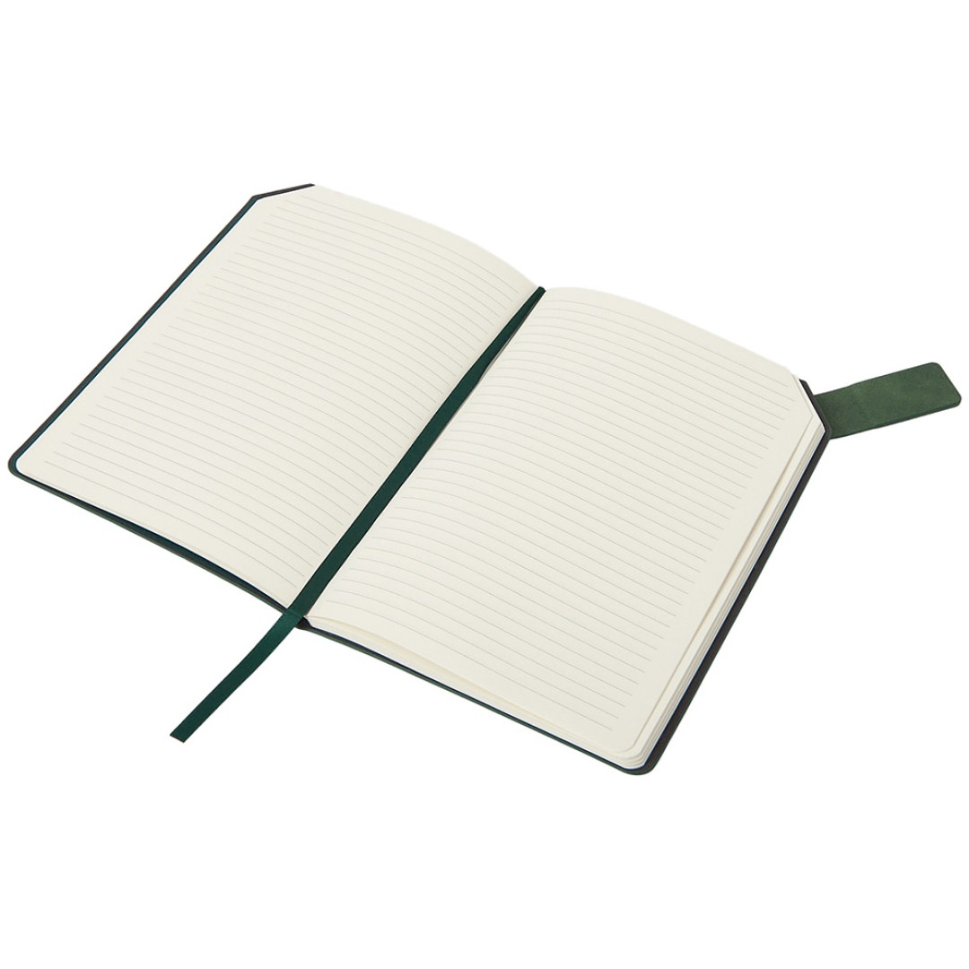 Блокнот А5 в гибкой обложке "Chaplin", зеленый