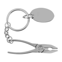 Брелок с шильдом "Пассатижи", серебристый