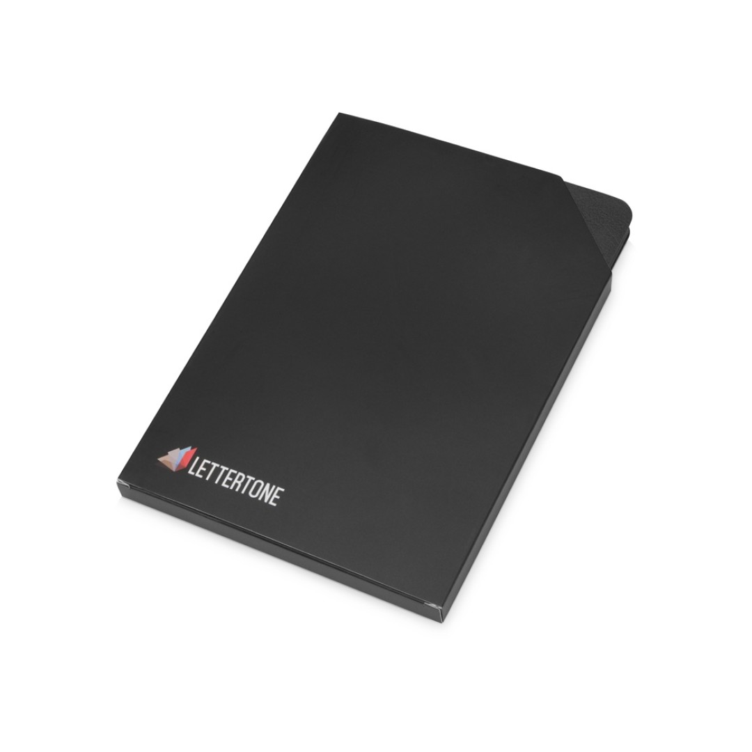 Блокнот «Notepeno» 130x205 мм с тонированными линованными страницами, черный