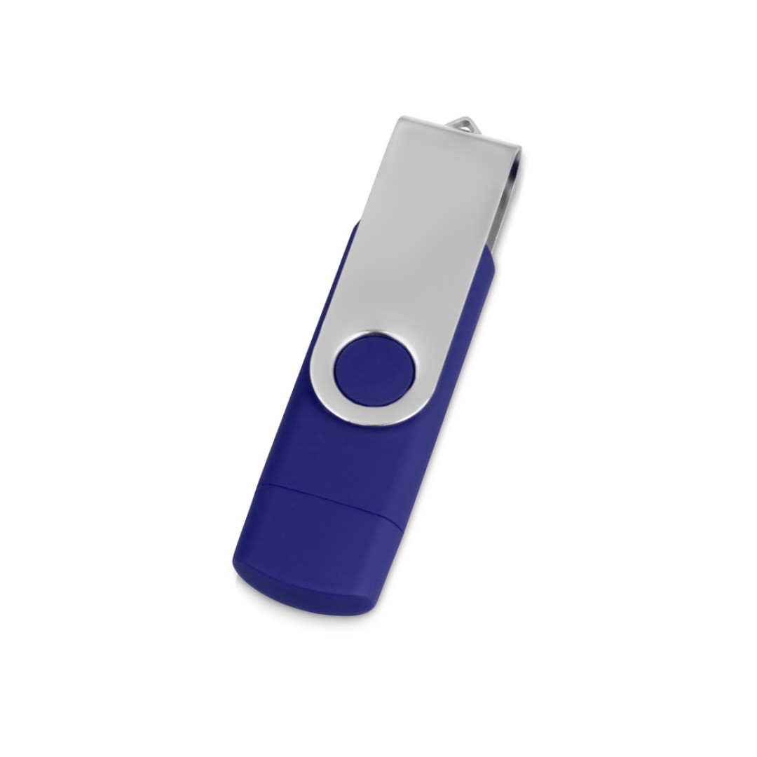 USB/micro USB-флешка 2.0 на 16 Гб «Квебек OTG», синий