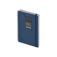 Ежедневник недатированный на гребне А5 "Pragmatic", темно-синий
