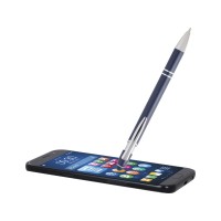 Kish шариковая ручка с серебристой отделкой - Темно - синий (черные чернила)