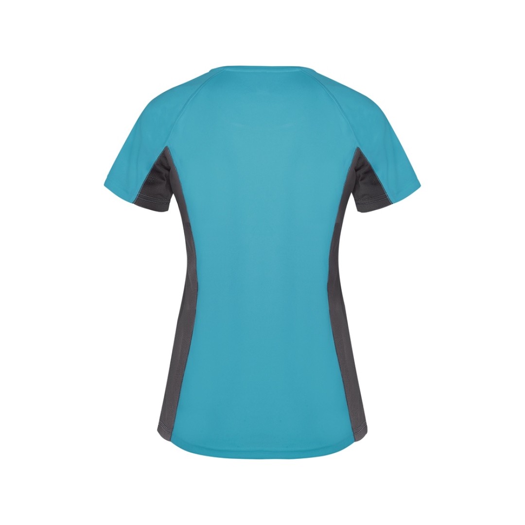 Футболка "Shanghai" женская, бирюзовый/графитовый