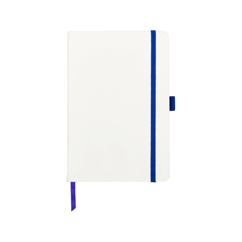 Блокнот "ColorNote White", твердая обложка A5, 80 листов, белый с синим