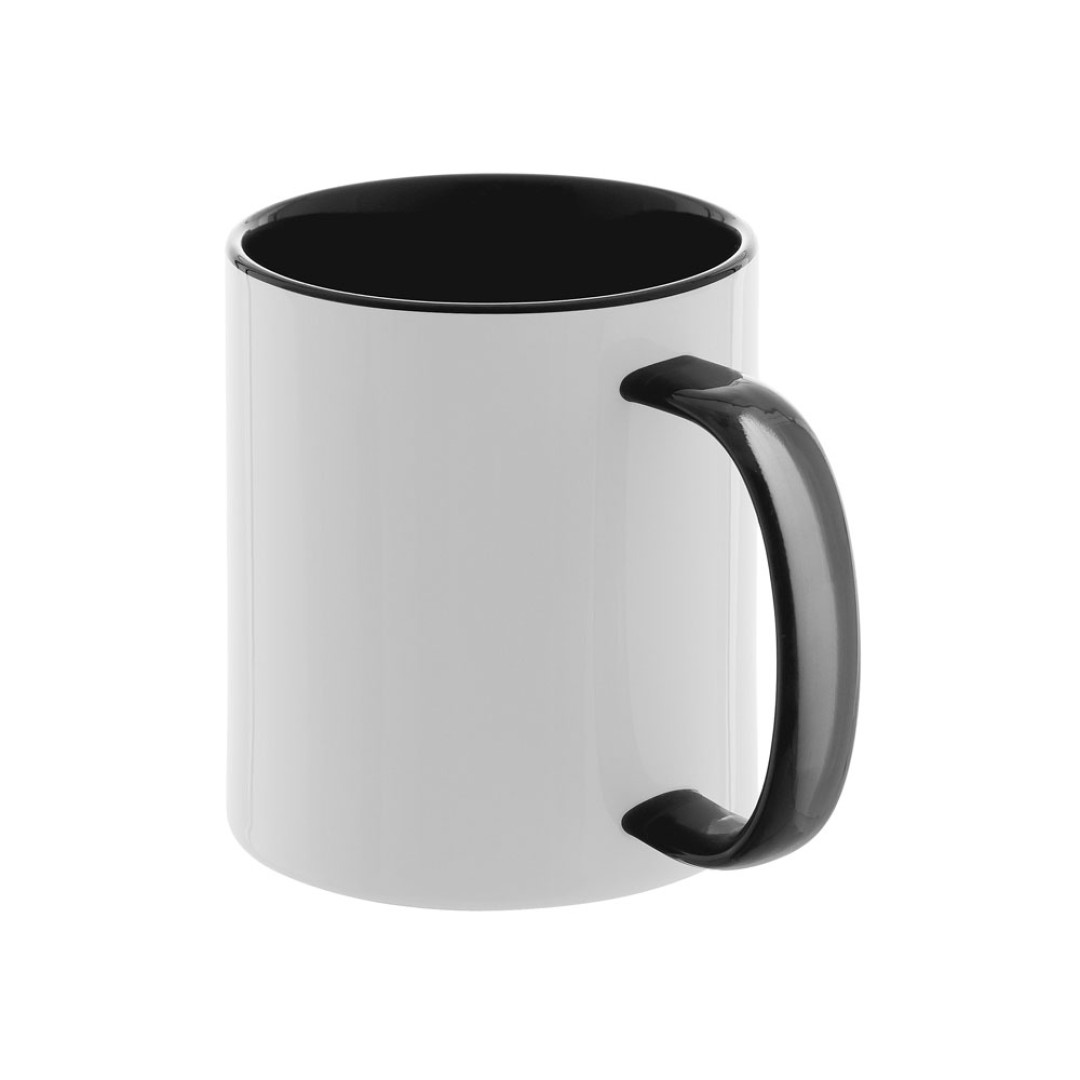 Керамическая кружка со стеклянной ручкой для сублимации "Charm", черный