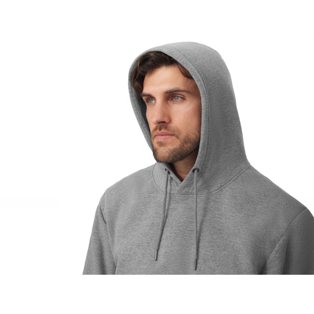 Толстовка с капюшоном оверсайз «Lisbon» унисекс, серый меланж