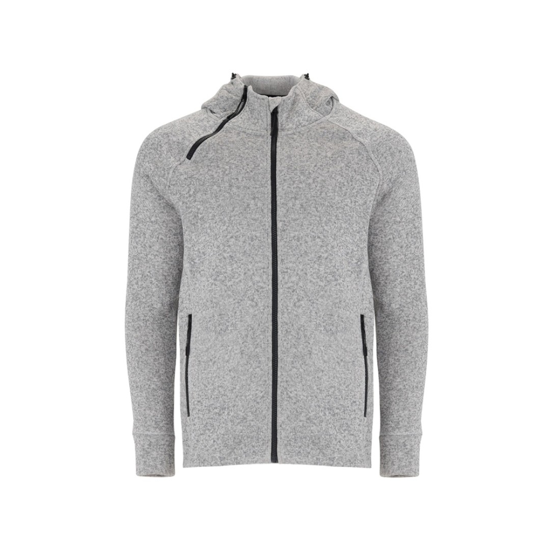 Толстовка на молнии "Everest", меланжевый белый