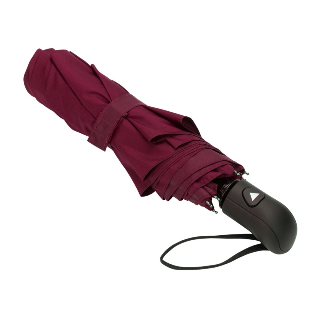 Зонт-полуавтомат Roof с куполом из переработанного пластика, бургунди 7421C