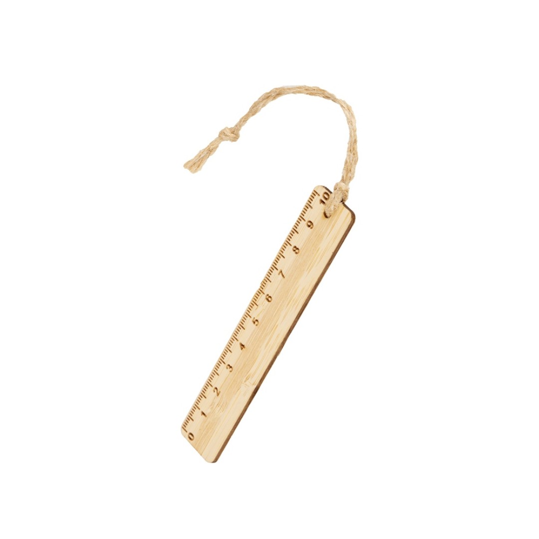 Закладка с линейкой из бамбука "Bookmark", натуральный