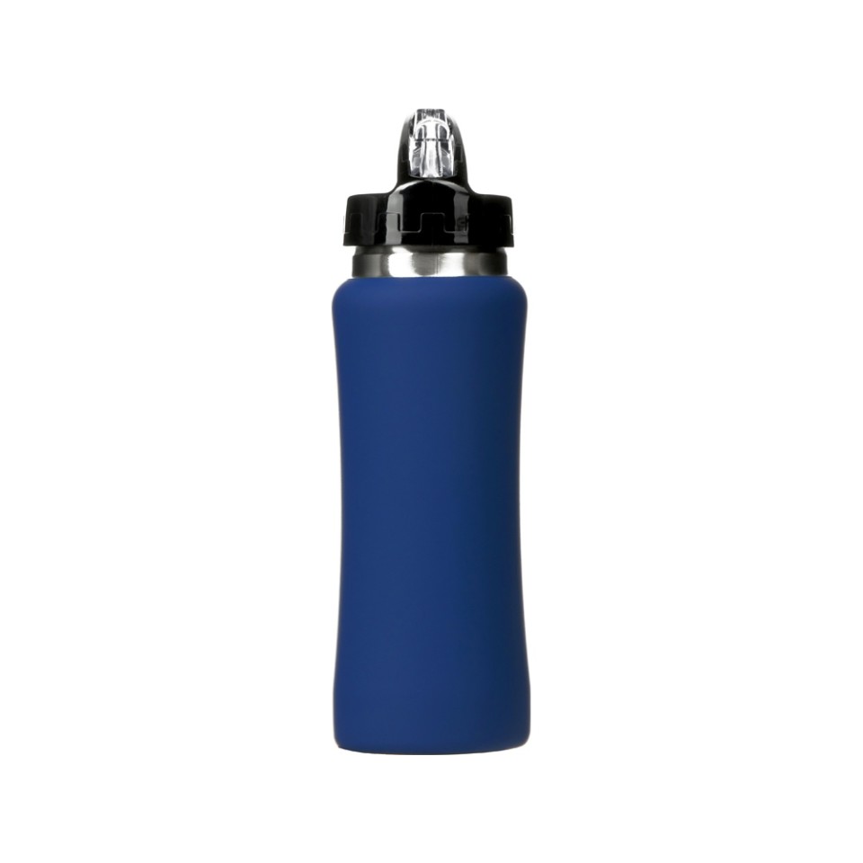 Бутылка для воды "Bottle C1", сталь, soft touch, 600 мл, темно-синий