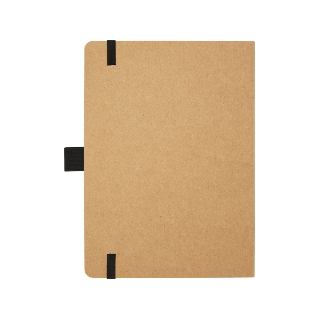 Блокнот Berk формата из переработанной бумаги, черный