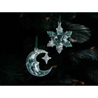 Елочные игрушки (Полумесяц+Снежинка) Авантюрин зеленый