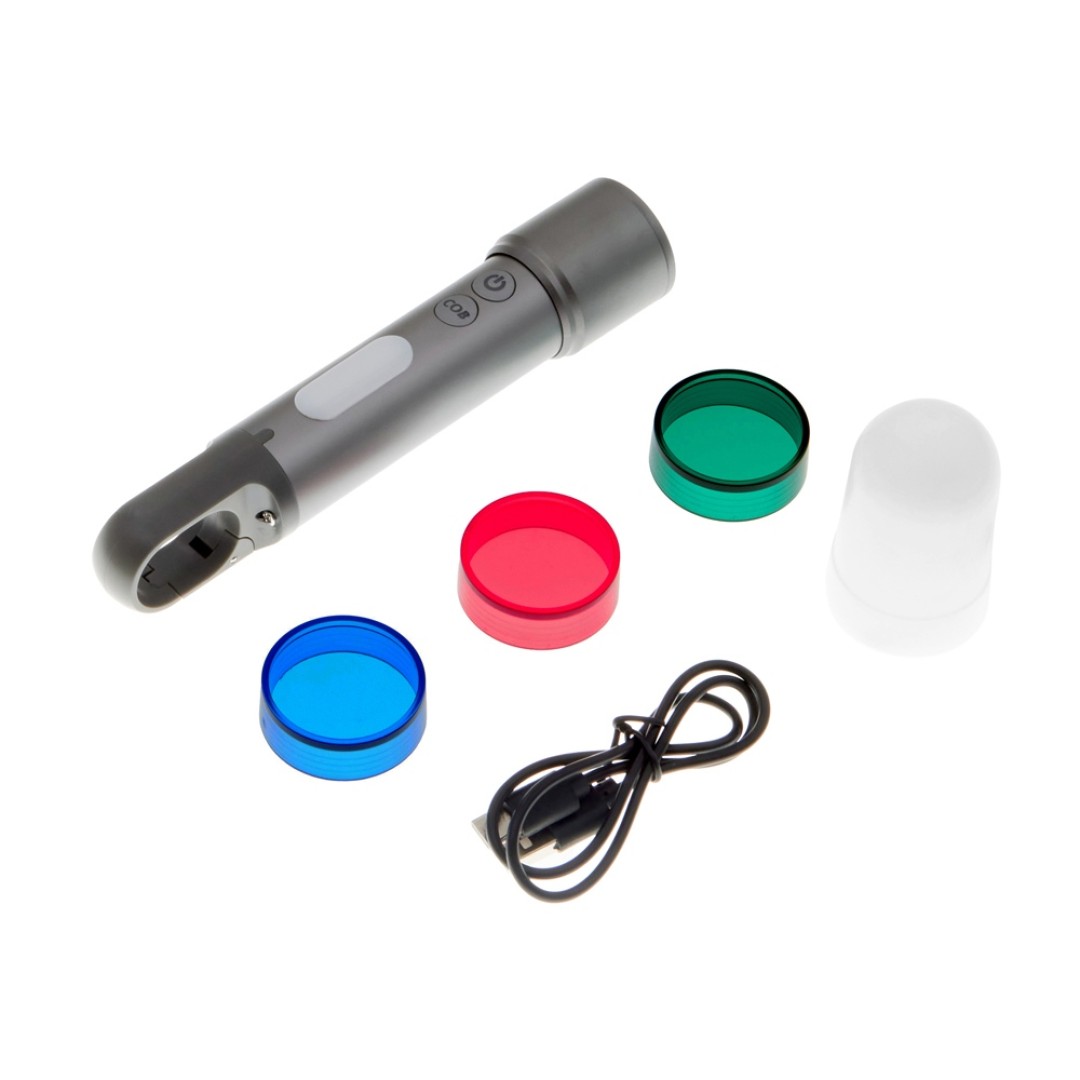 Фонарь аккумуляторный с регулируемым фокусом "Vortez", 9 режимов, 650 Лм