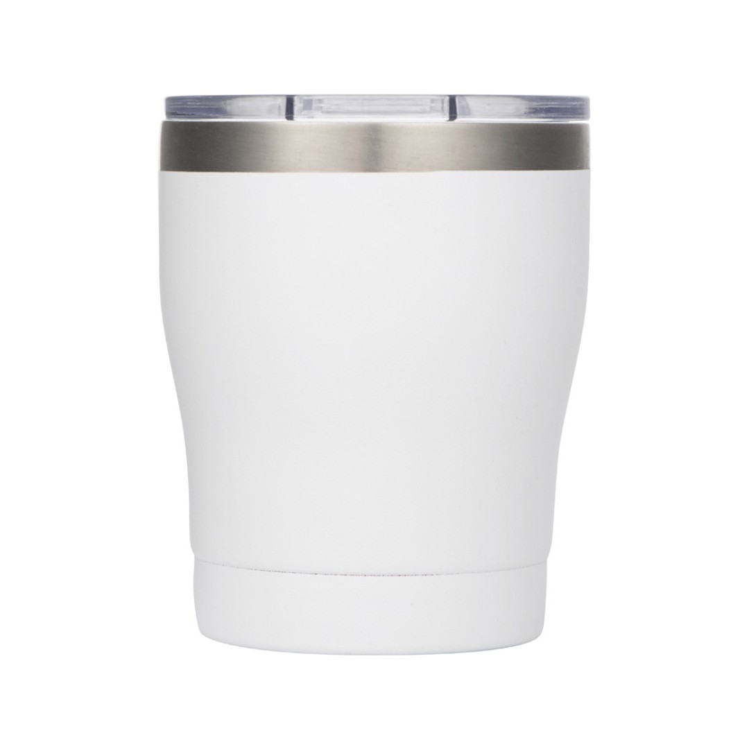 Вакуумная термокружка c керамическим покрытием "Rodos", непротекаемая крышка, 350 мл, белый