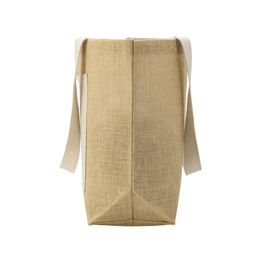 Сумка Jute джутовая с широким дном, натуральный