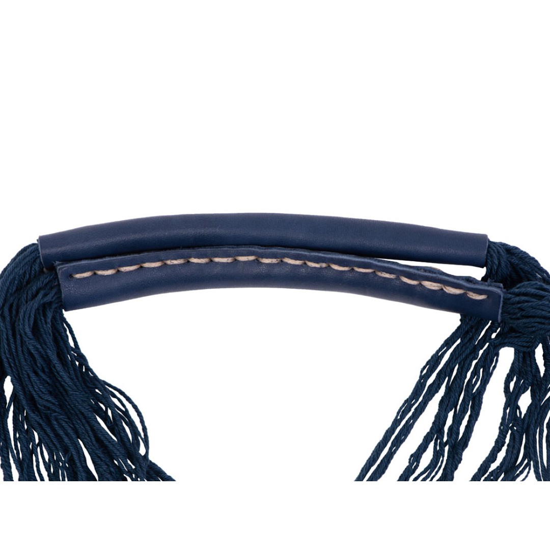 Авоська Dream L наплечная 25 литров с кожаными ручками, темно-синий