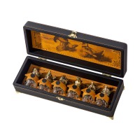 Подарочный набор "Русская охота", темно-коричневый/рыжий