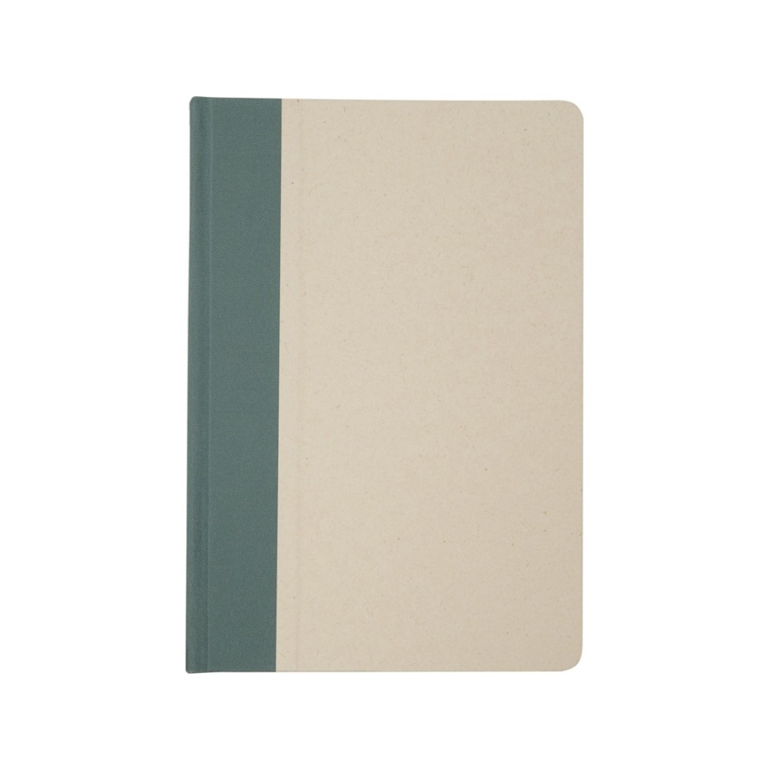 Liliana блокнот формата А5 в твердой обложке из пластика из сахарного тростника - Зеленый яркий