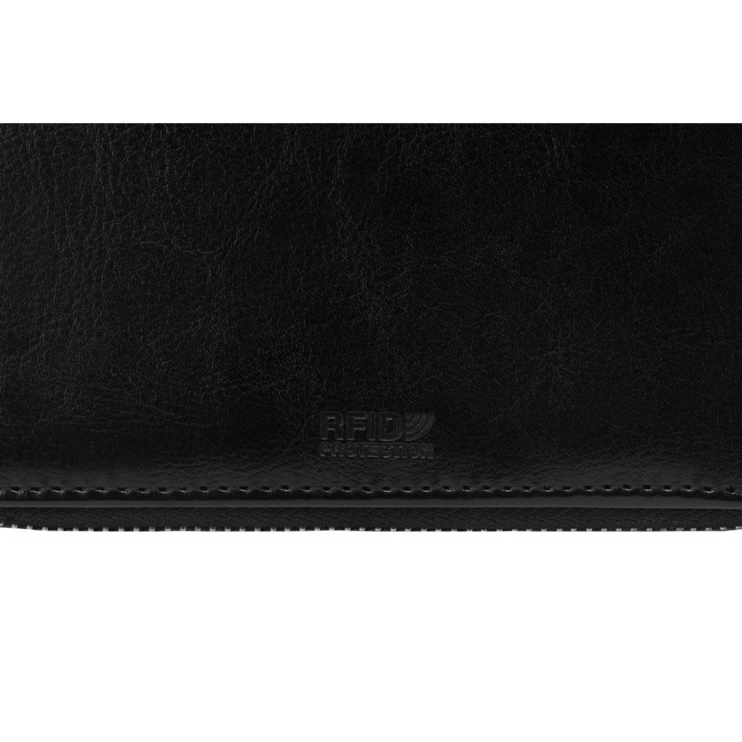 Бизнес-блокнот на молнии А5 «Fabrizio», 80 листов, черный (Р)