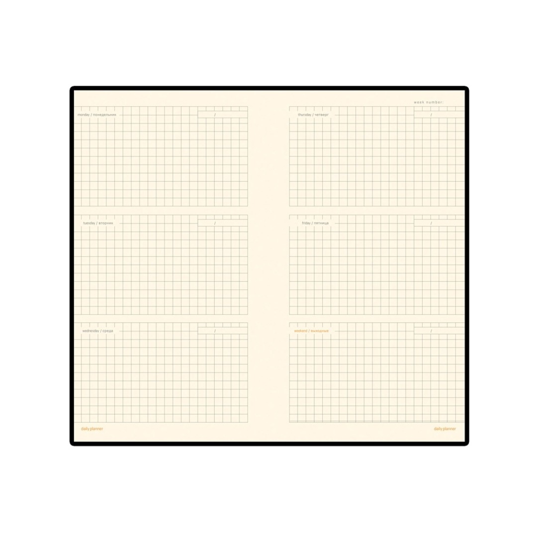 Еженедельник недатированный А6 «Metropol», оранжевый (Р)