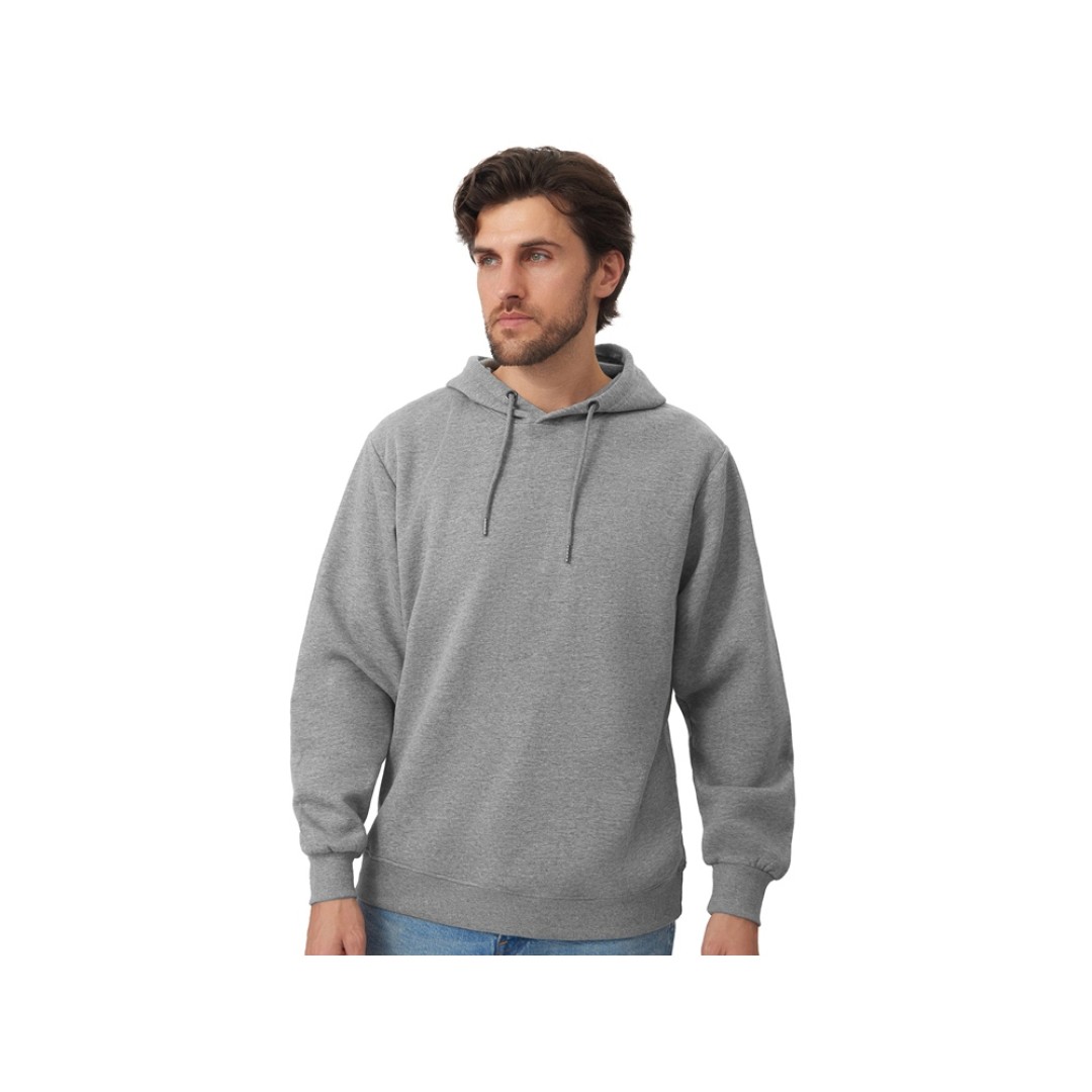 Толстовка с капюшоном оверсайз «Lisbon» унисекс, серый меланж