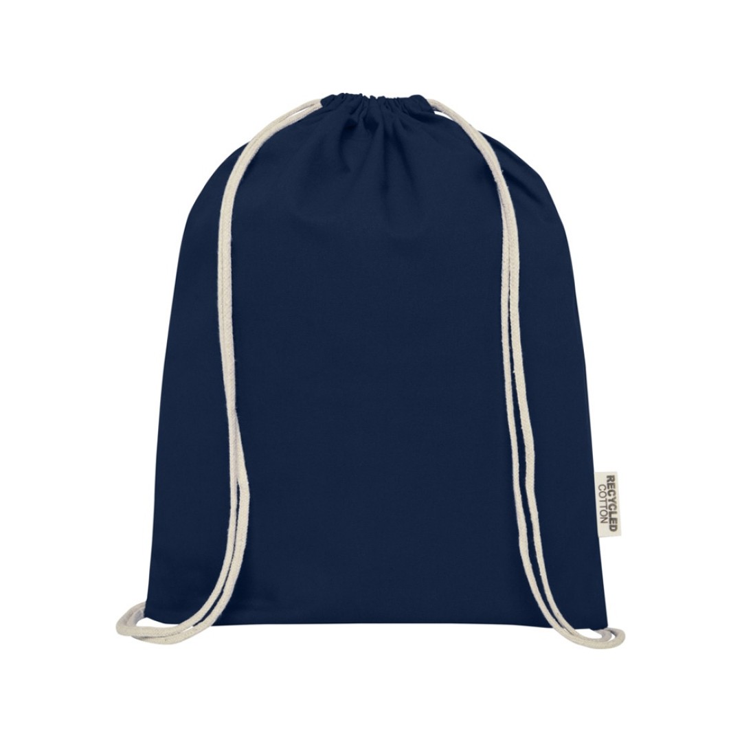 Oregon сумка-кисет из переработанного хлопка, сертифицированного согласно GRS, плотностью 140 г/м2 - Темно - синий