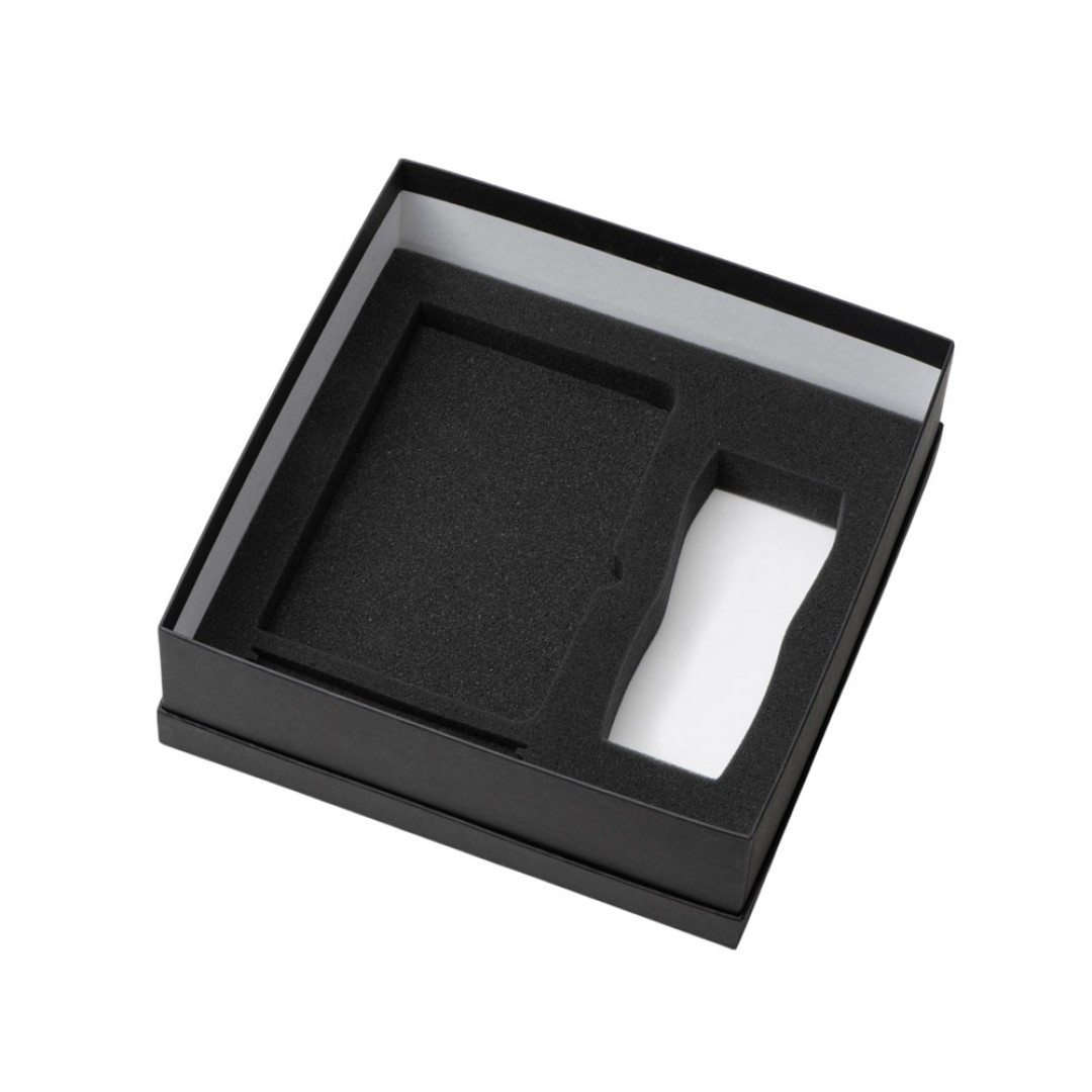 Подарочный набор с блокнотом С1, металлической ручкой и термокружкой, красный