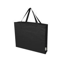 Odessa большая эко-сумка из переработанного хлопка, сертифицированного согласно GRS, плотностью 220 г/м2 - сплошной черный