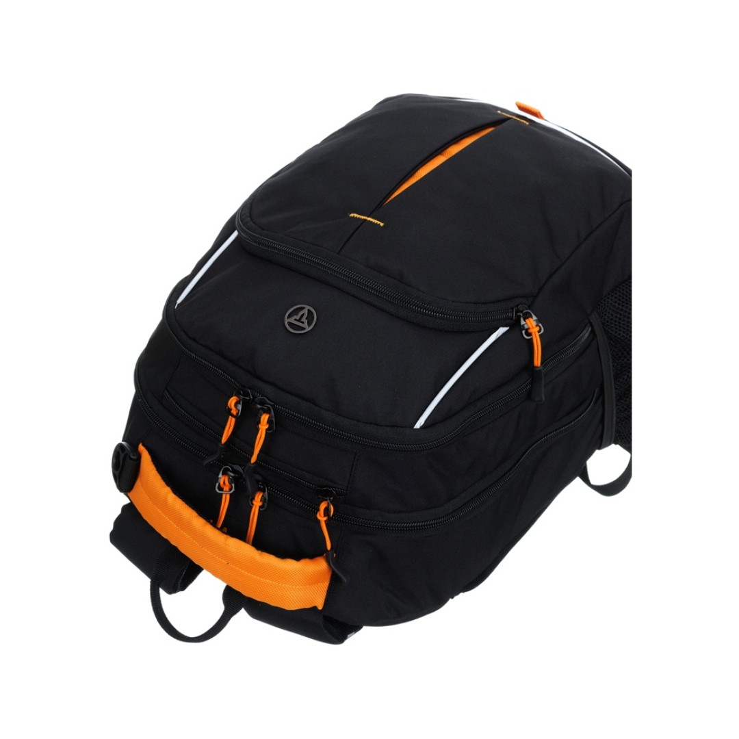 Рюкзак TORBER ROCKIT черный/оранжевый, полиэстер/добби, 32x15x46 см, 22 л