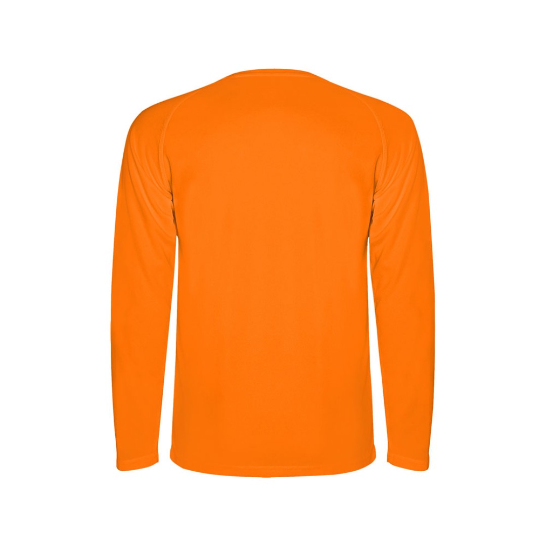 Футболка "Montecarlo " мужская с длинным рукавом, неоновый оранжевый