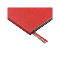 Блокнот А5 "Boston", красный с серым срезом