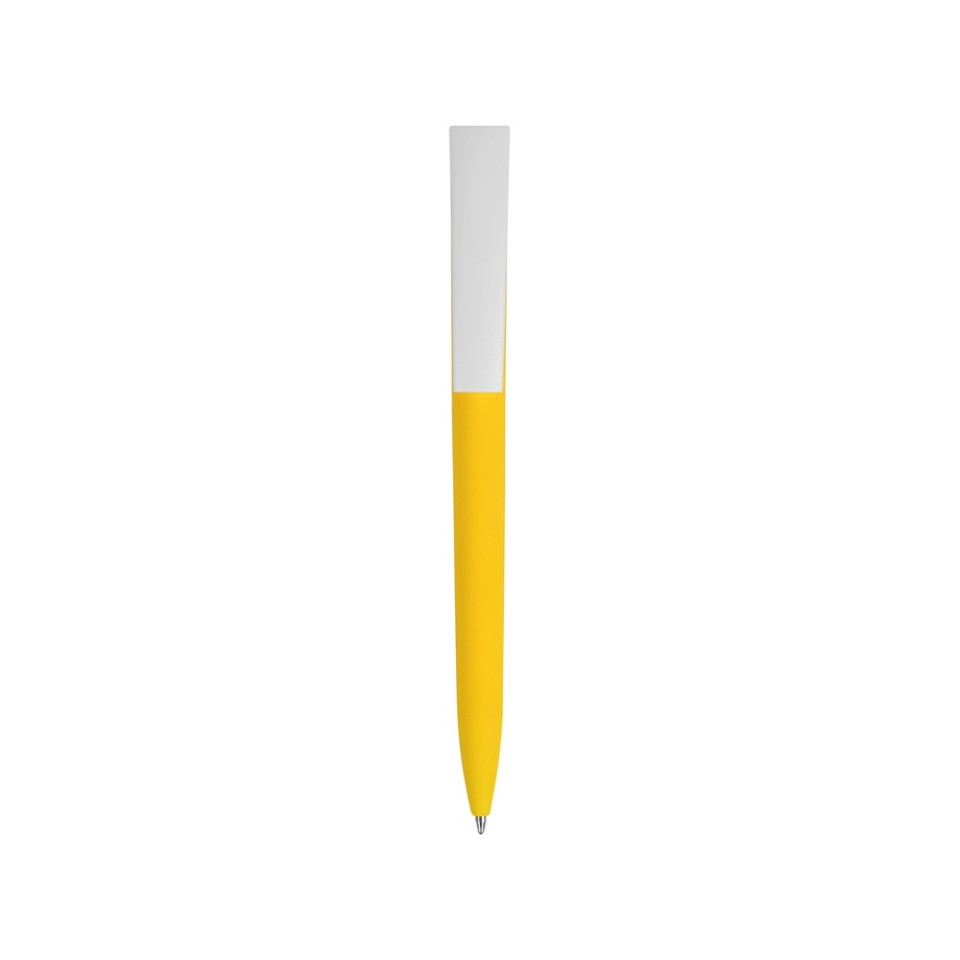 Ручка пластиковая soft-touch шариковая «Zorro», желтый/белый