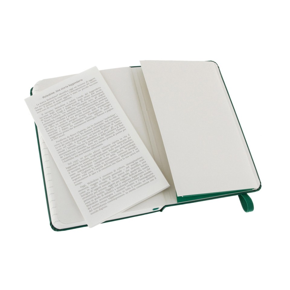 Записная книжка Moleskine Classic (в линейку) в твердой обложке, Pocket (9x14см), зеленый