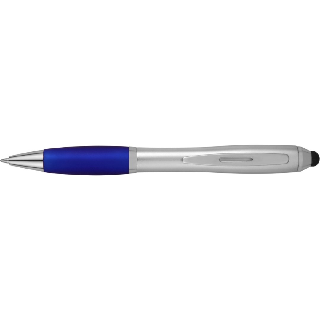 Ручка-стилус шариковая "Nash", серебристый/синий