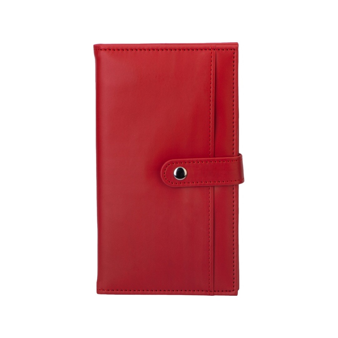 Блокнот-кошелек с сменным блоком А6 "Wall Street", 64 листа, красный