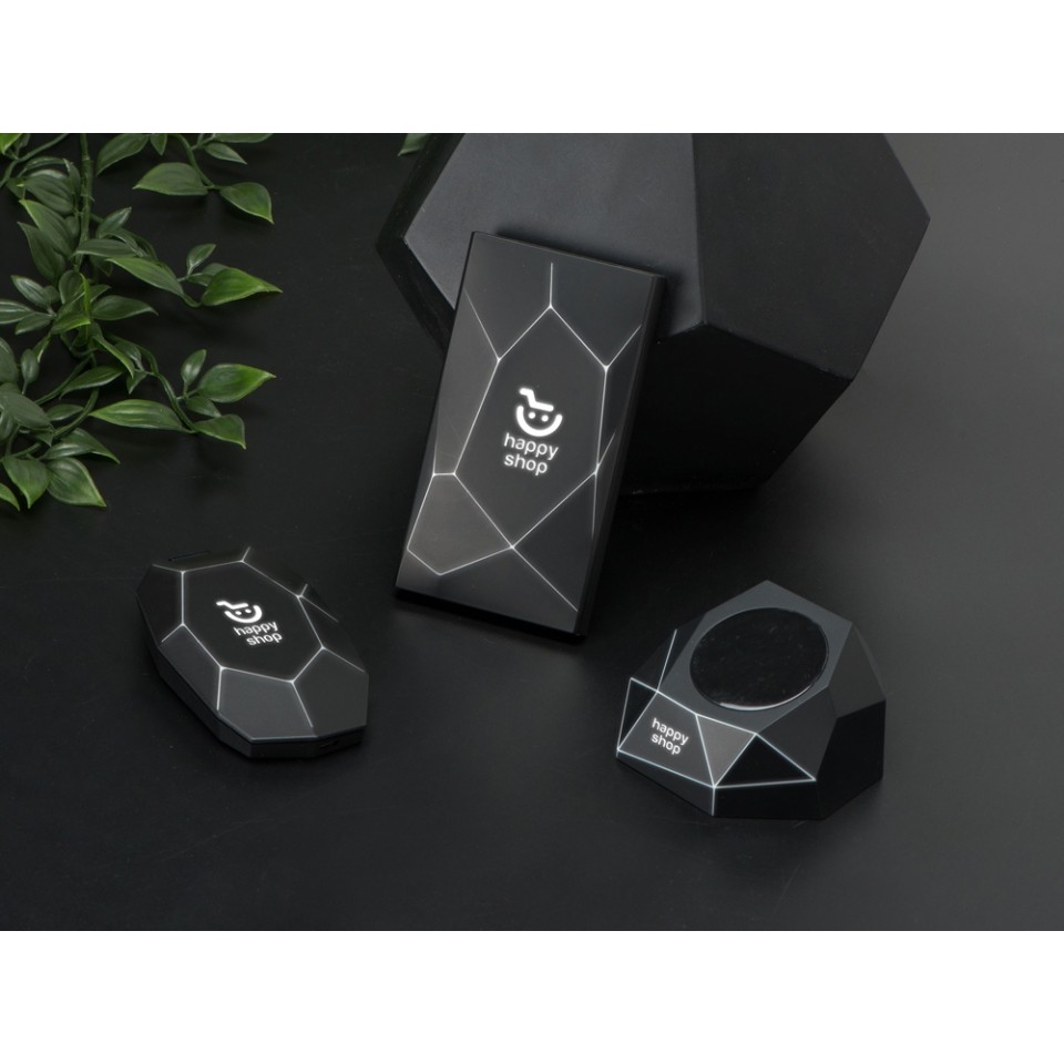 Портативное беспроводное зарядное устройство "Geo Wireless", 5000 mAh, черный