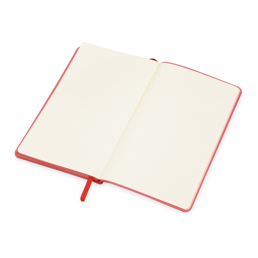 Блокнот «Notepeno» 130x205 мм с тонированными линованными страницами, красный