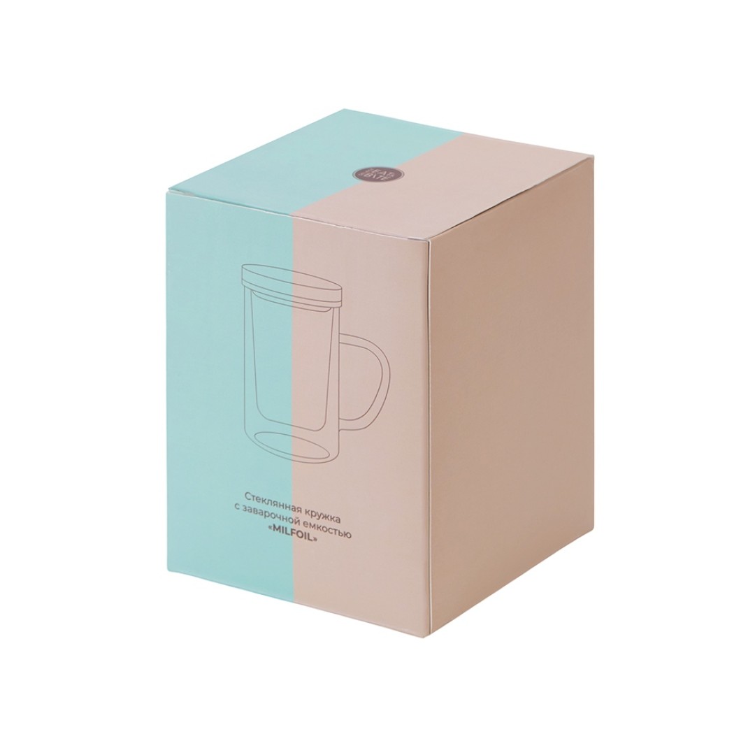 Стеклянная кружка с заварочной емкостью "Milfoil"