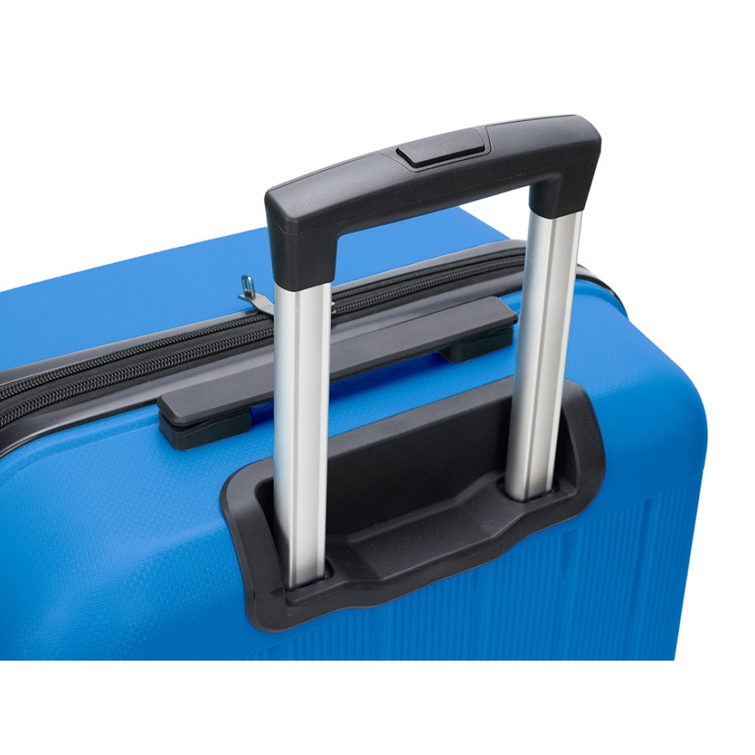 Чемодан TORBER В Отпуск, ярко-синий, полипропилен, 65,5 х 43,5 х 26 см, 62 л