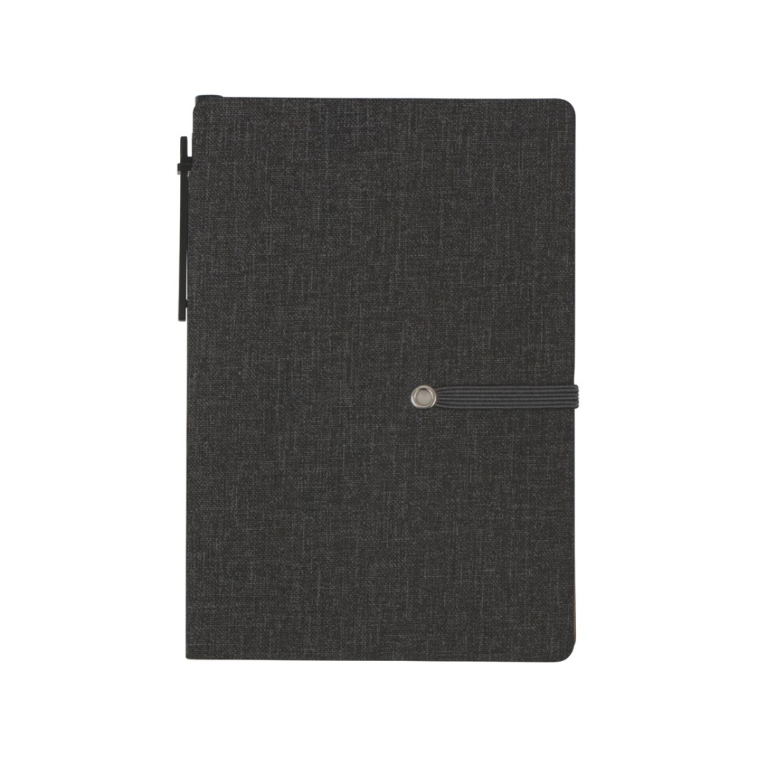 Блокнот А6 «Write and stick» с ручкой и набором стикеров, черный