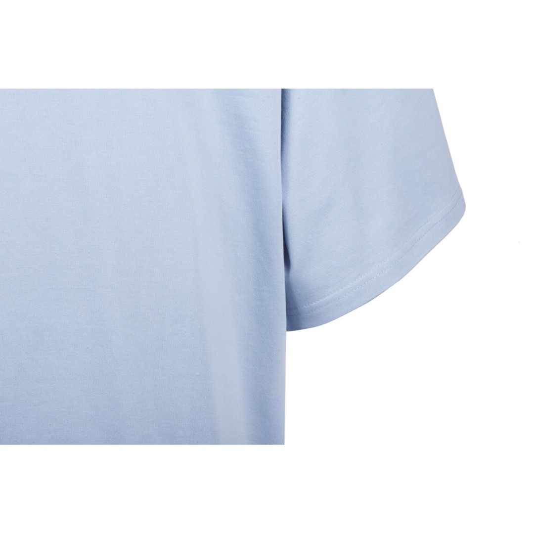 Худи оверсайз с коротким рукавом «Warsaw» унисекс, небесно-голубой