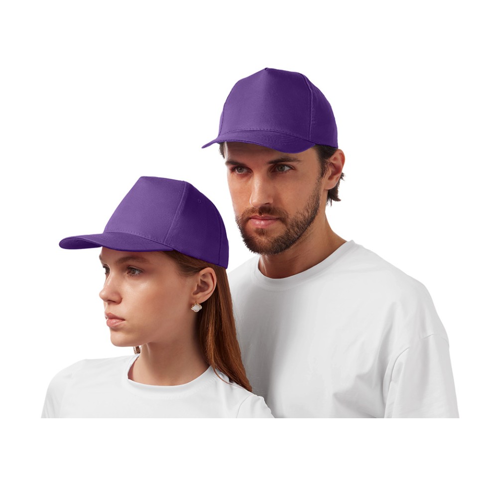 Бейсболка "Poly" 5-ти панельная 120гр, фиолетовый