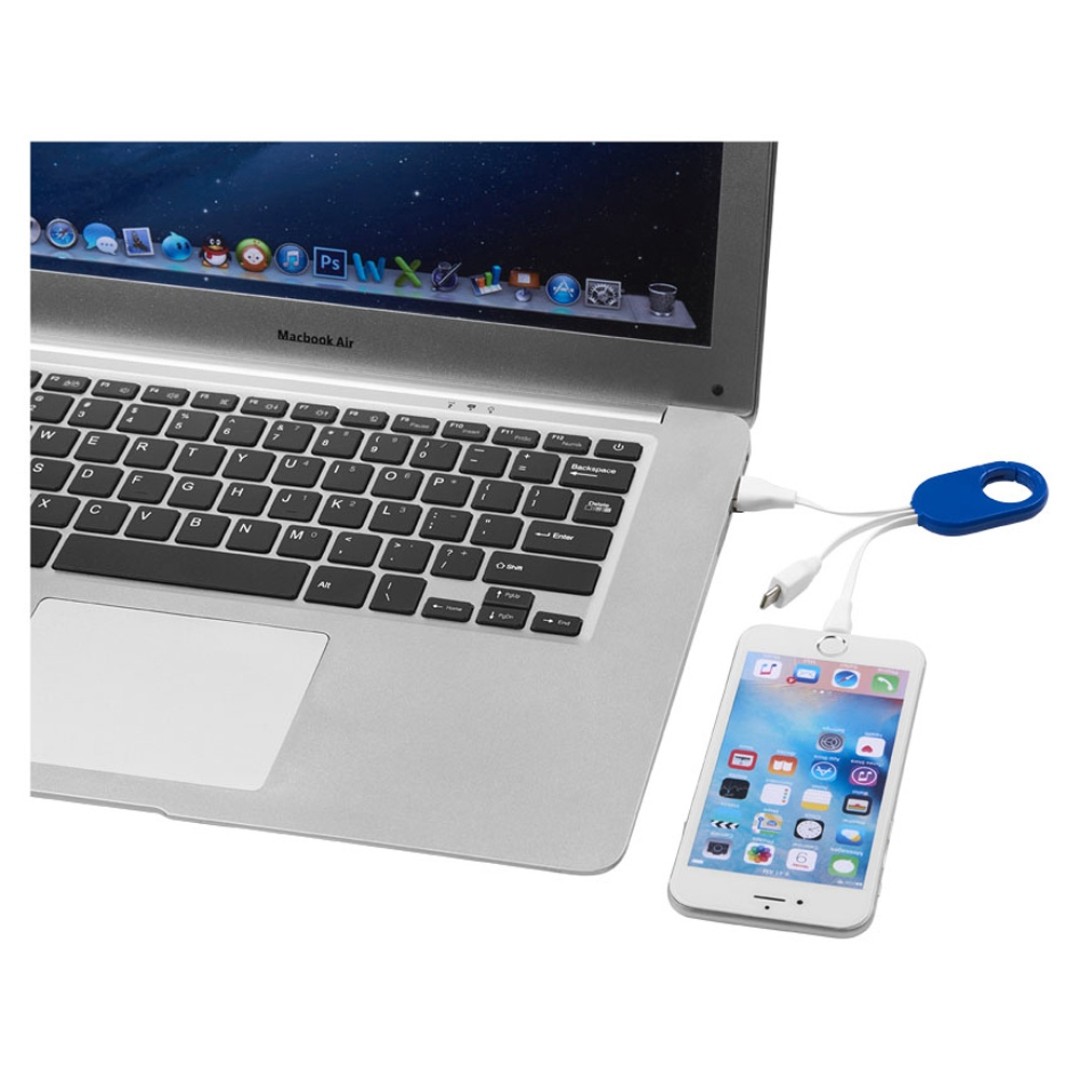 Кабель для зарядки «3-в-1», ярко-синий