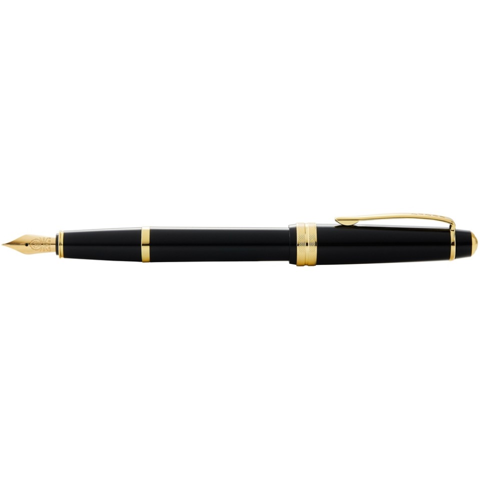 Перьевая ручка Cross Bailey Light Polished Black Resin and Gold Tone, перо F