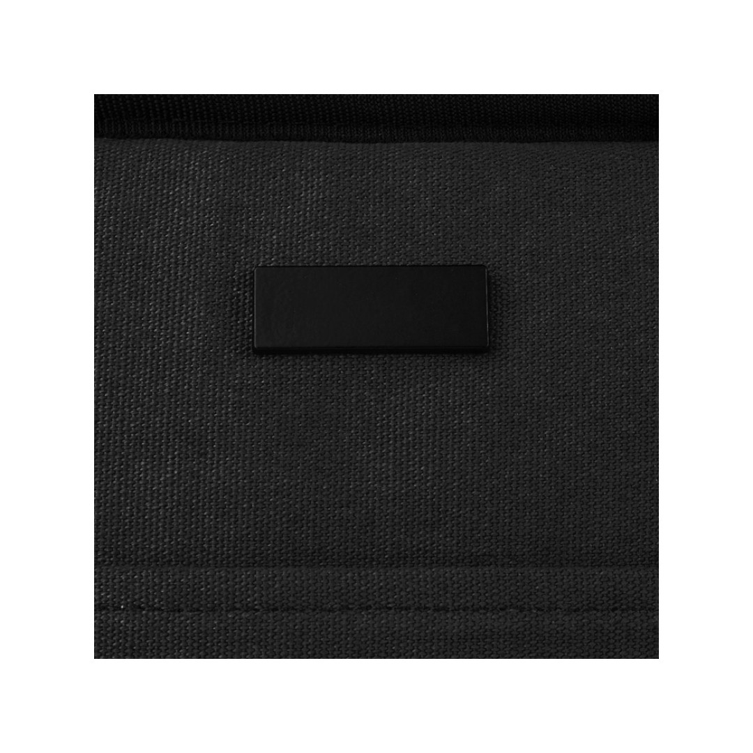 Пищевая сумка-холодильник Joey из брезента, переработанного по стандарту GRS, объемом 6 л на 9 банок, черный