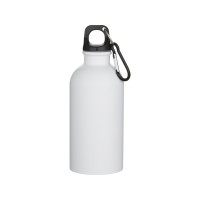 Oregon одностенная бутылка для воды с карабином, изготовленная из нержавеющей стали, сертифицированной по стандарту RCS, объемом 400 мл - Белый