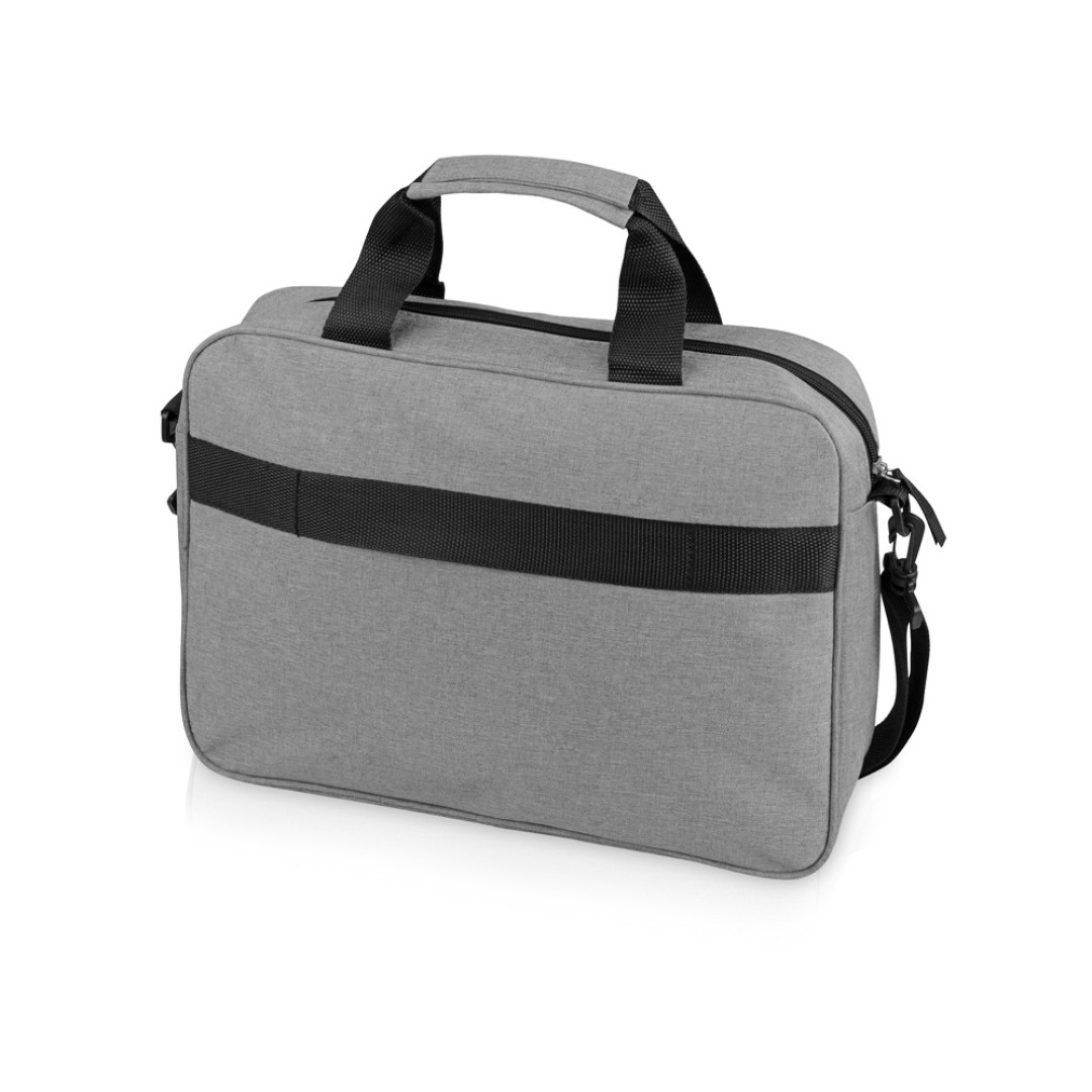 Сумка «Брейв» для документов и ноутбука 13,3", светло-серый/черный